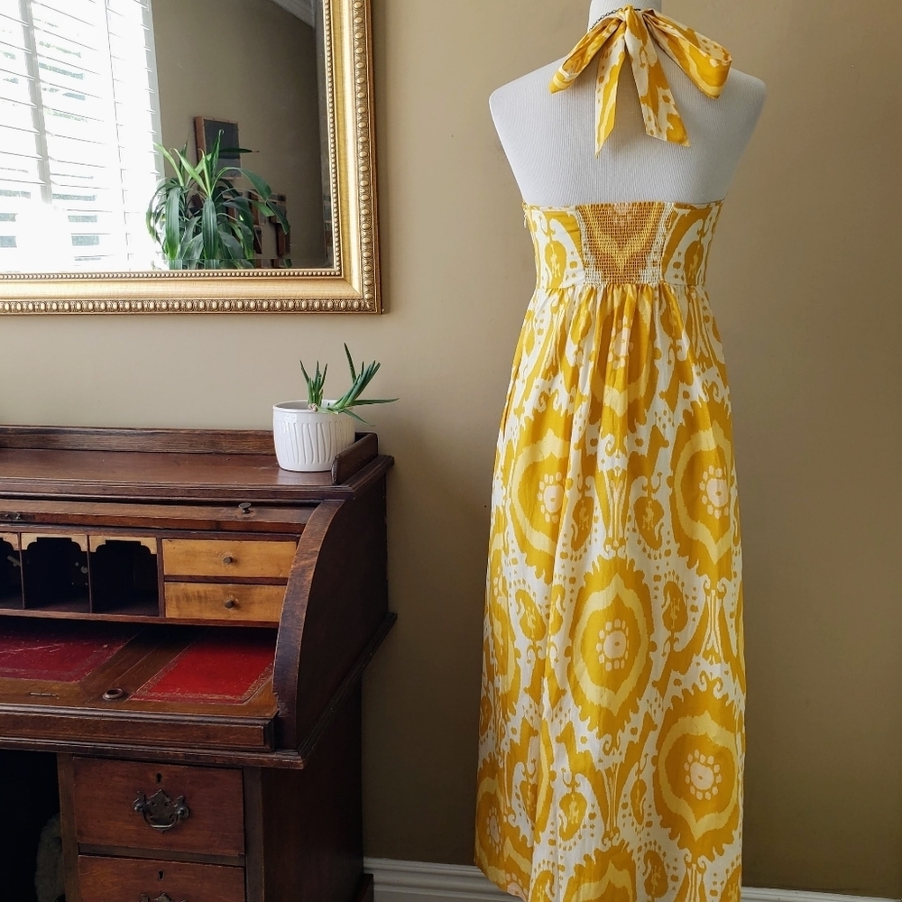 J. Crew Yellow and White Paisley Maxi Dress - Picture 5 of 13